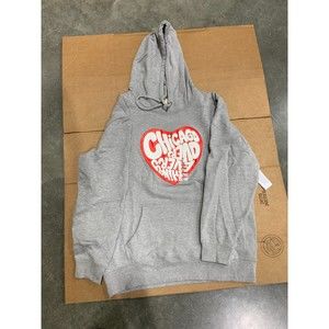 Rello Lost Paradise Chicago Over Everything Heart Hoodie - Heather Grey, XL
